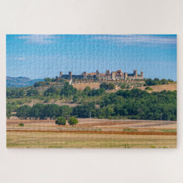 小さな中世の町モンテリゴーニのスカイライン、トスカーナ ジグソーパズル