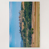 小さな中世の町モンテリゴーニのスカイライン、トスカーナ ジグソーパズル (縦)