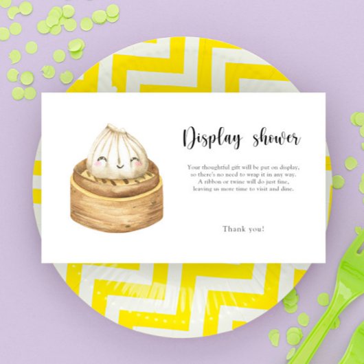 小さな中国の餃子 – 表示シャワーカード エンクロージャーカード