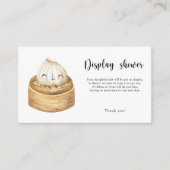 小さな中国の餃子 – 表示シャワーカード エンクロージャーカード (正面)