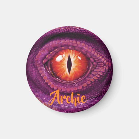 小さな丸い竜のアイマグネット マグネット (正面)