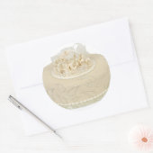 小さな丸結婚いケーキ ラウンドシール (封筒)
