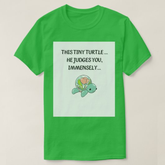 小さな亀 Tシャツ (デザイン正面)