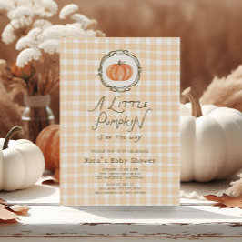 小さな予測できなかぼちゃの赤ちゃんシャワー 招待状