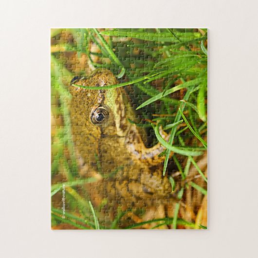 小さな予測できなグリーンカエルとの一方的な対話 ジグソーパズル (縦)