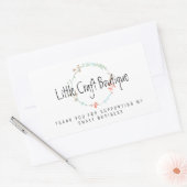 小さな事業を応援してくれてありがとう 長方形シール (封筒)