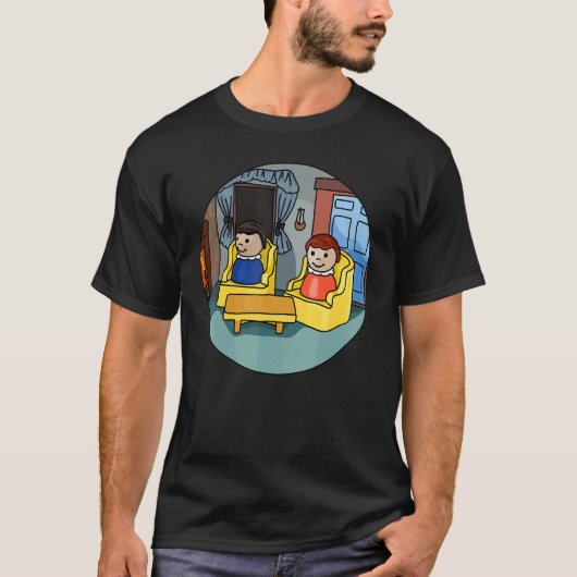 小さな人々がバフ Tシャツ (正面)