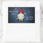 小さな人々の聖降誕祭お目出度う 長方形シール (バッグ)