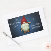 小さな人々の聖降誕祭お目出度う 長方形シール (封筒)