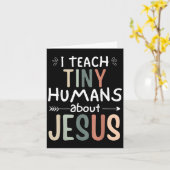 小さな人たちにイエスについて教える 幼稚園教師 日曜日の学校 カード (黄色い花)