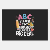 小さな人たちの先生を教える 教師感謝 学校 ラッピングペーパーシート (正面)