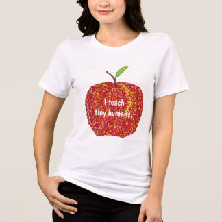 小さな人たちを教える pointillism アップル Tシャツ