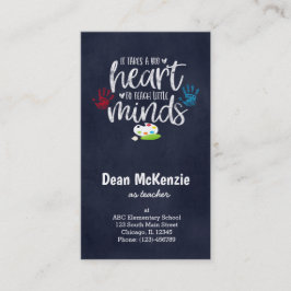 小さな人には大きなハート教えが必要だ 名刺