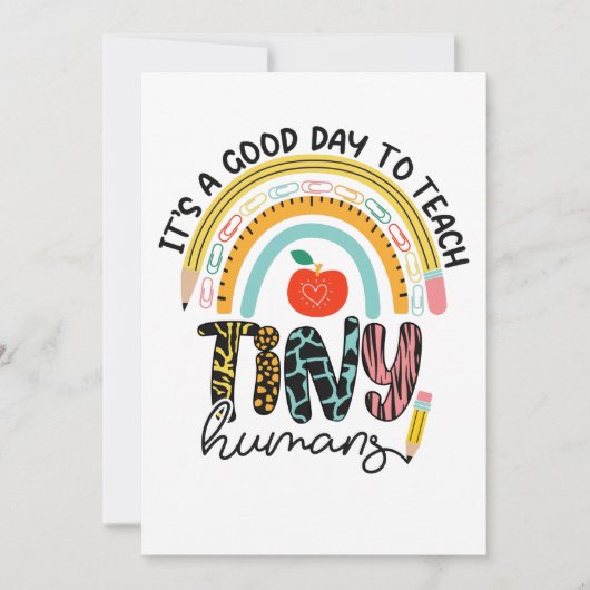 小さな人間にとって良い日だが、1/2ではない サンキューカード (正面)