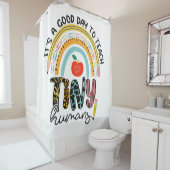 小さな人間にとって良い日だが、1/2ではない シャワーカーテン (インサイチュ)