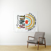 小さな人間にとって良い日だが、1/2ではない タペストリー (インサイチュ(横))