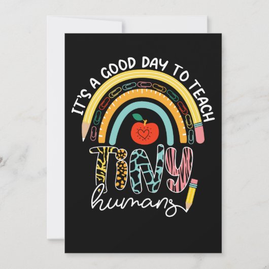 小さな人間にとって良い日だ教えよ。2/2ではない サンキューカード (正面)