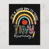 小さな人間にとって良い日だ教えよ。2/2ではない ポストカード (正面)