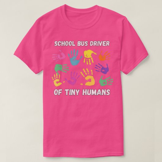 小さな人間のスクールバスドライバー4 Tシャツ (デザイン正面)