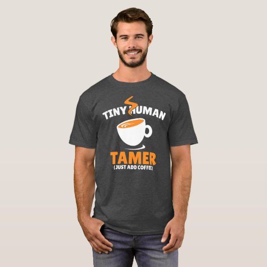 小さな人間のタマーだけでコーヒーサーカスをおもしろい追加 Tシャツ (正面フル)