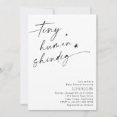 小さな人間のチンジミニマリスト赤ちゃんシャワー 招待状 (正面)