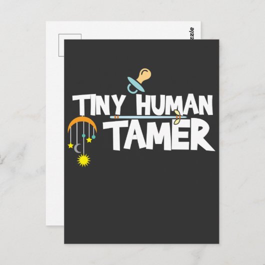 小さな人間のテイマー - ユニークなデイケアの先生またはママ ポストカード (正面/裏面)