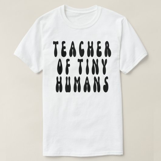 小さな人間の先生、先生、教育、幼稚園、 Tシャツ (デザイン正面)