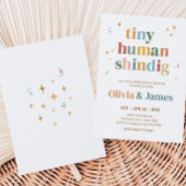 小さな人間の忍び寄り赤ちゃんシャワー 招待状