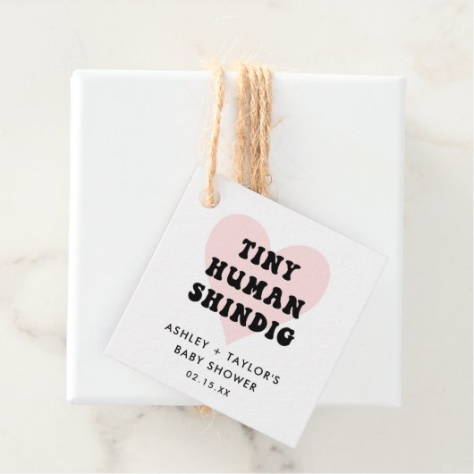小さな人間の忍び寄モダンり赤ちゃんシャワー フェイバータグ (インサイチュ)