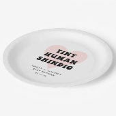 小さな人間の忍び寄モダンり赤ちゃんシャワー ペーパープレート (アングル)