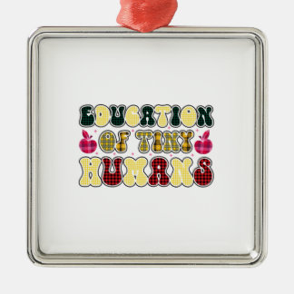 小さな人間の教育 メタルオーナメント