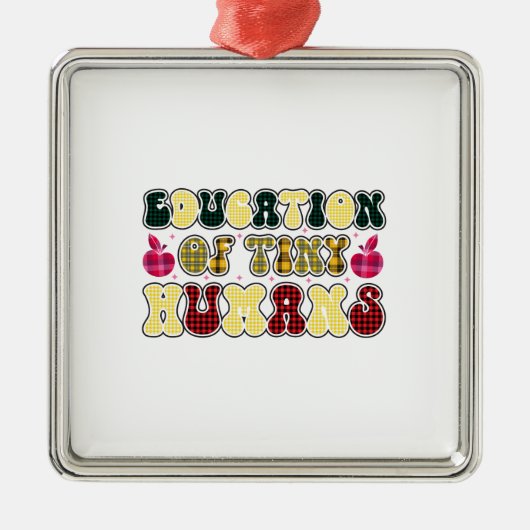 小さな人間の教育 メタルオーナメント (正面)
