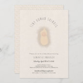 小さな人間の新人中性ベビーシャワー招待状 招待状 (正面/裏面)