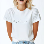 小さな人間の飼い主 | おもしろい引用文芸術 Tシャツ<br><div class="desc">シンプルおもしろいスタイリッシュ引用文の女性のtシャツに黒のトレンディースクリプトの文字を入モダンれた「小さな人間のタマー」。母の日、母の誕生日、クリスマスに最適な贈り物!</div>