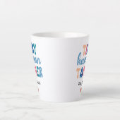 小さな人間の飼い主 | カスタム先生名 カフェラテマグ (正面)