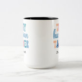 小さな人間の飼い主 | カスタム先生名 ツートーンマグカップ (中央)