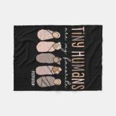 小さな人間は私のお気に入りの分娩後妊婦のN フリースブランケット (正面(横))