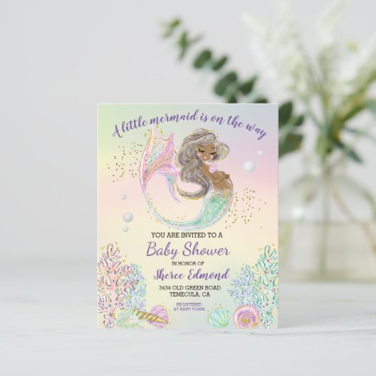 小さな人魚のアフリカ系アメリカ人の赤ちゃんシャワー (スタンド正面)