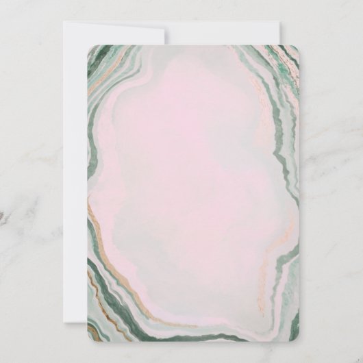 小さな人魚の弓が途中の赤ちゃんシャワー2 招待状 (裏面)