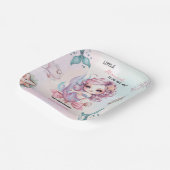 小さな人魚の弓は途中の赤ちゃんシャワー3 ペーパープレート (傾斜あり)