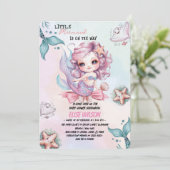 小さな人魚の弓は途中の赤ちゃんシャワー3 招待状 (スタンド正面)