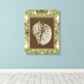 小さな人魚の貝殻 キャンバスプリント (インサイチュ (ウッドフロア))