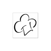 小さな伝統的シェフハット – ふわふわ丸い形 ラバースタンプ (インプリント)