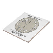 小さな信じ男の子と時計 タイル (側面)