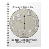 小さな信じ男の子と時計 ノートブック (正面)