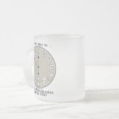 小さな信じ男の子と時計 フロストグラスマグカップ (正面左)