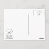 小さな信じ男の子と時計 ポストカード (裏面)