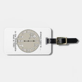 小さな信じ男の子と時計 ラゲッジタグ (正面横)