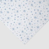 小さな優美な青い雪の結晶クリスマス 薄葉紙 (詳細)