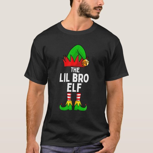 小さな兄弟のエルフ 一緒に着る家族のクリスマス 兄・弟 Tシャツ (正面)